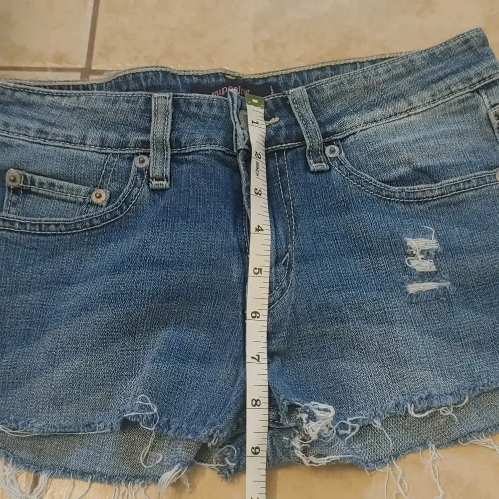 Vintage Y2K Levi Shorts 518 Superlow Cutoff Denim Women's Size 1